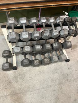 750 Pound Dumbbell Workout Set with stand