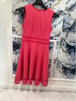 Pink Sleeveless Fit and Flare Dress