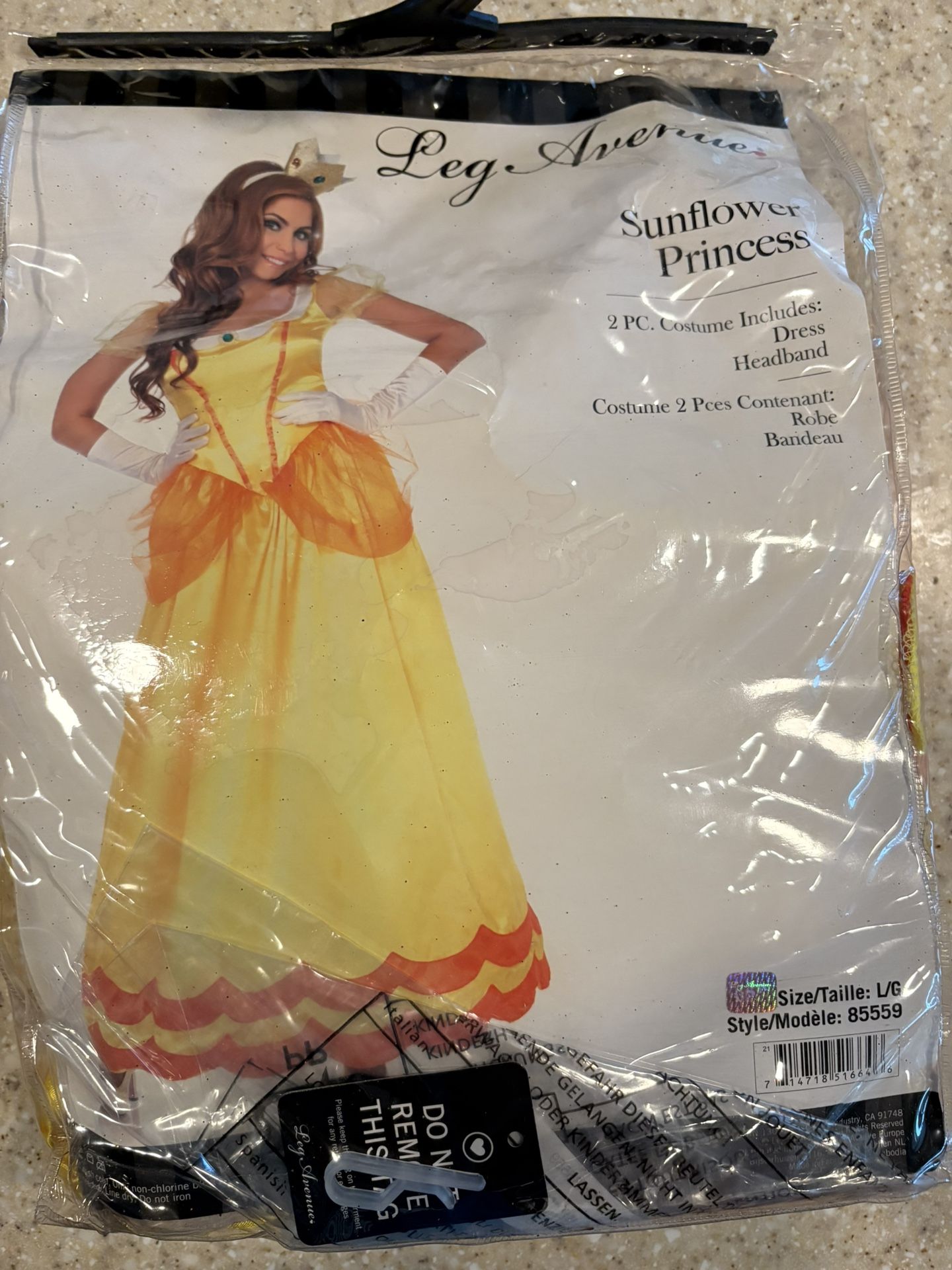 Sunflower Princess/Prince Peach Halloween Costume (size: large)