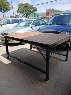 4Ft x 6Ft Workbench Metal Shop Table with Wood Top