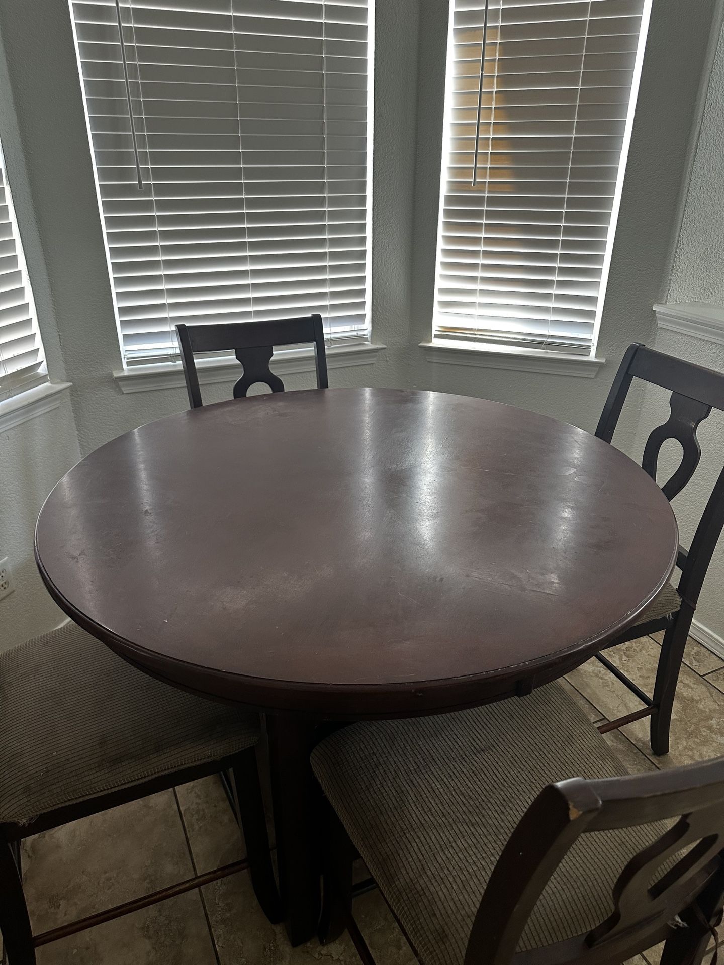 High Pub Style Dining Table With 4 Chairs