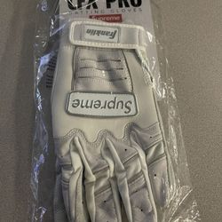 Supreme Franklin Pro Batting Gloves White Sz L