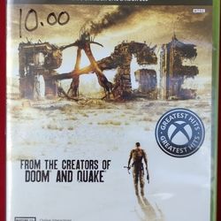 Sealed Playable On Xbox 360 And Xbox One Game.  Rage