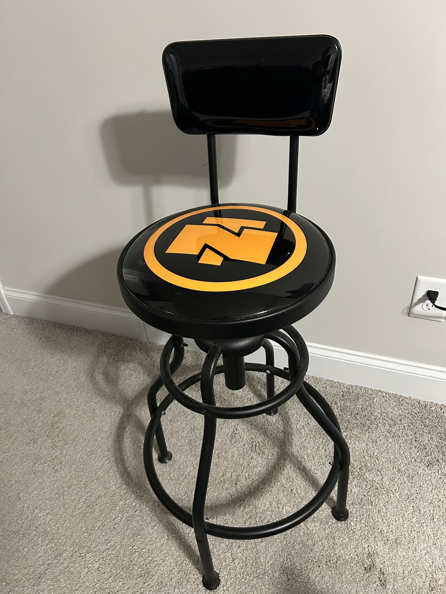 Northern Tool + Equipment Adjustable Swivel Shop Stool with Backrest