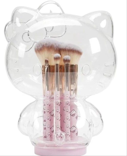 Hello Kitty Makeup Brushes And Storage Box