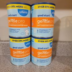 4 Cans Dr. Brown's Gentle Pro Baby Formula Powder, For Sensitive Tummies 32 oz Exp 12/30/2025