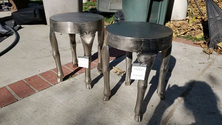 Silver accent tables or stool