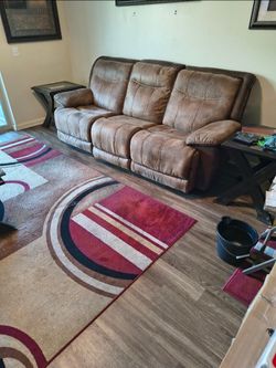 Soft Leather Sofa Triple Power Recliner