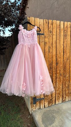 Pink Tulle Flower Girl Dress