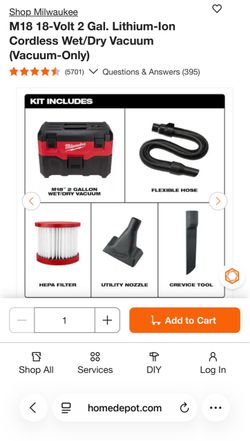 🚨 BRAND NEW MILWAUKEE M18 WET/DRY VACUUM – $100! 🚨