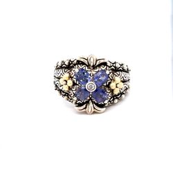 925/18K Barbara Bixby Amethyst Flower Ring