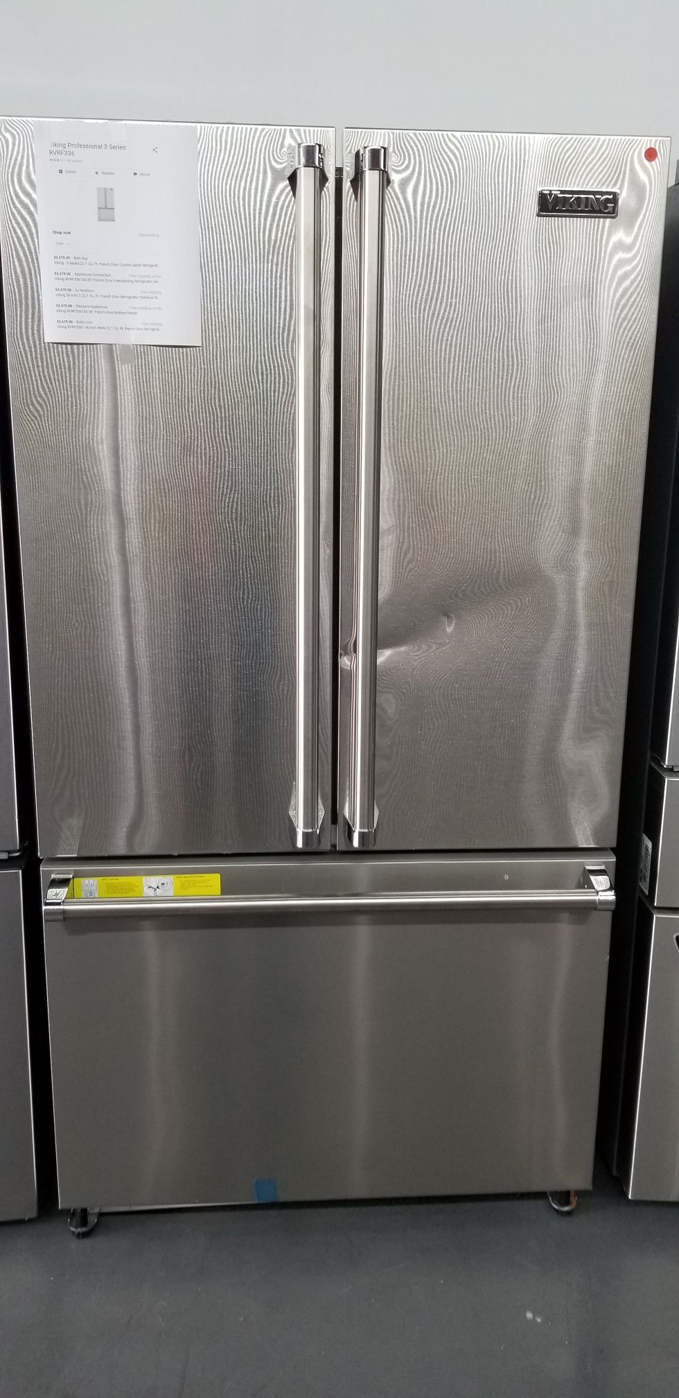Refrigerator Stainless Steel French Door Viking