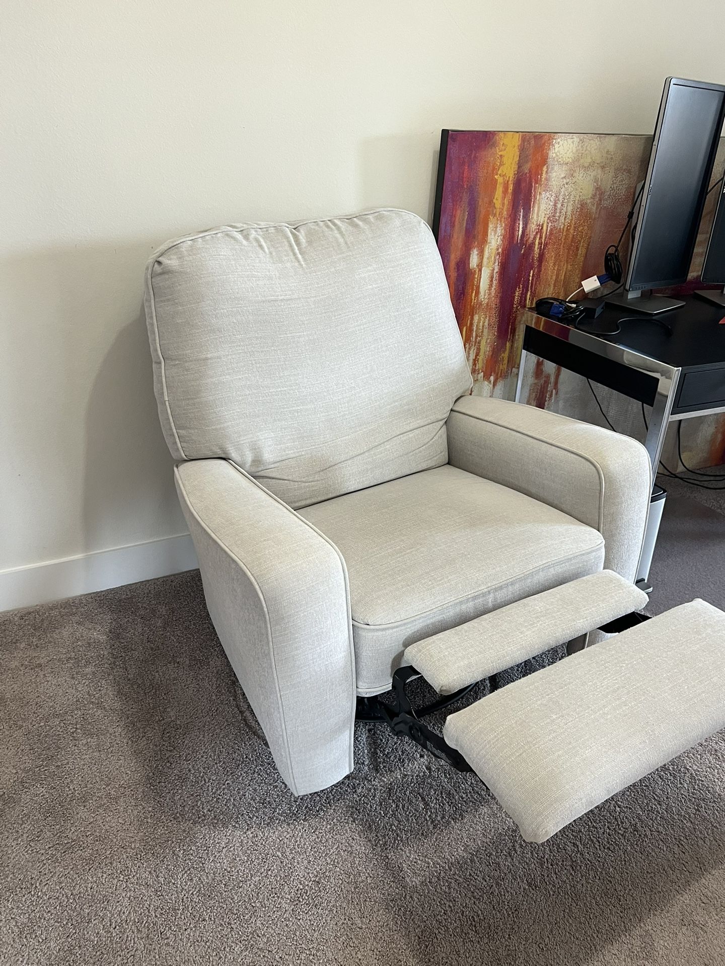 Best Chairs Bilana Swivel Glider Recliner (Dove)