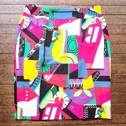 RAD Diane Freis 1980s Neon Vintage Orginal Skirt 