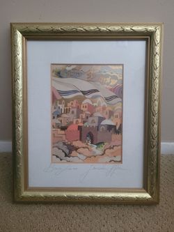 Signed print of Jerusalem