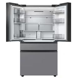 Samsung Bespoke 29 cu. ft. Standard Depth 4-Door French Door Smart Refrigerator in Stainless Steel with Beverage Center