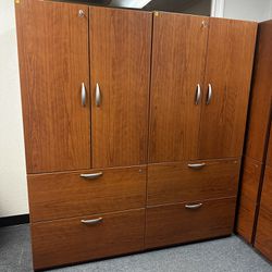 OFFICE/HOME FILE STORAGE COMBO CABINET WITH KEY 