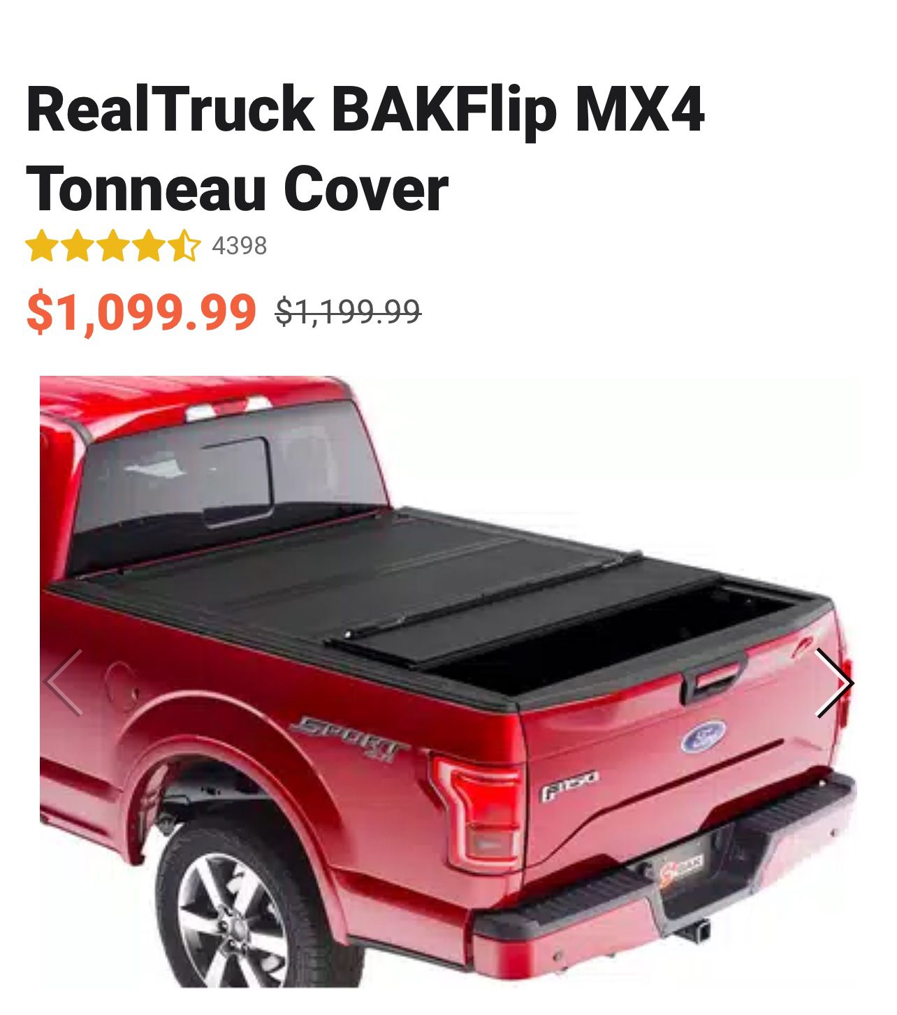 Real Truck BAKFlip MX4 Hard Quad-fold Tonneau Cover And Tiger Underseat Organizer 