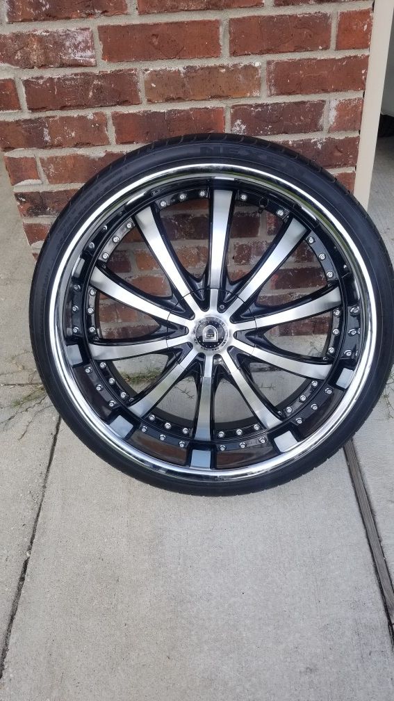 24 inch lexani lss-10 rims with tires