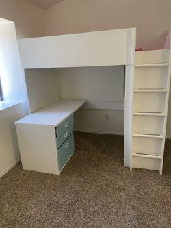 IKEA loft bed with desk