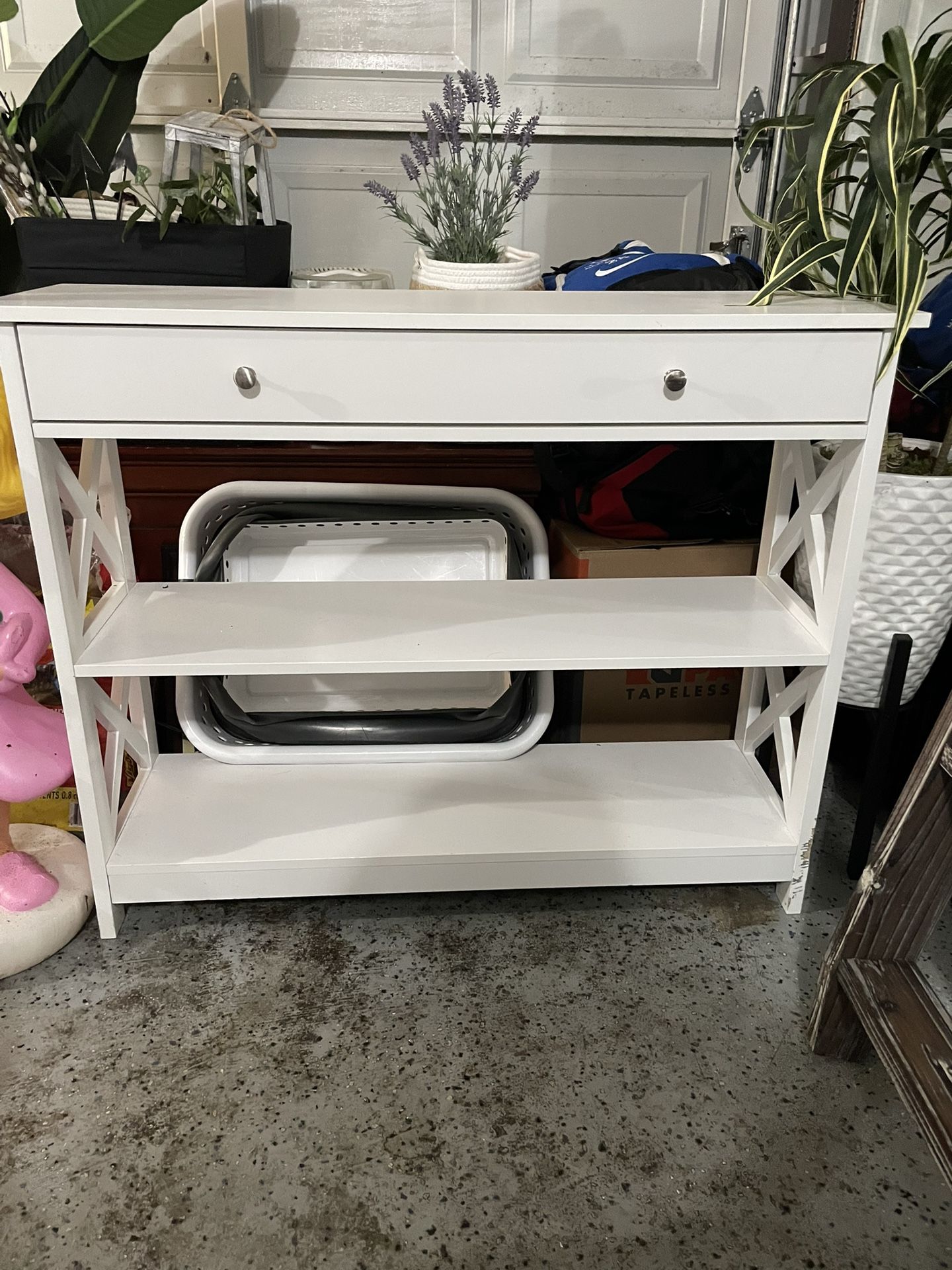 Entryway Table With Drawer 3 Tier