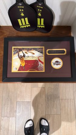 Signed LeBron James Custom Photo in Frame