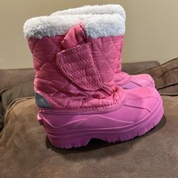 Girls Pink Snow Boots Size 1