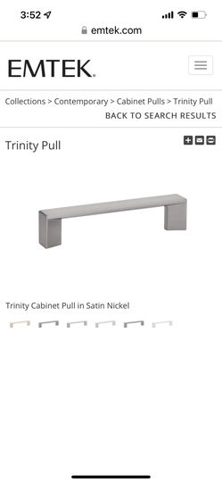 3 Emtek 6” Cabinet Pulls In Satin Nickel