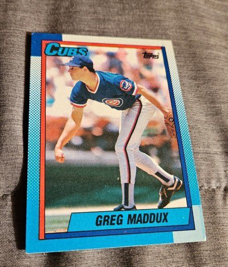 Greg Maddux 1990 Topps TIFFANY Glossy Card #715 Chicago Cubs HOF Rare!