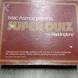 Vintage 1982 Super Quiz Board Game