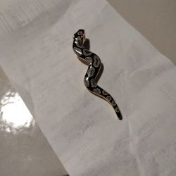 Vtg HTF SLC 14k Gold And Enamel Snake Pendant