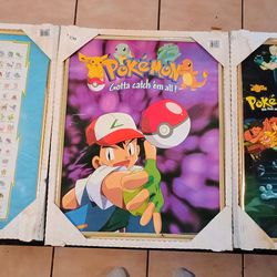 Vintage pokemon poster lot