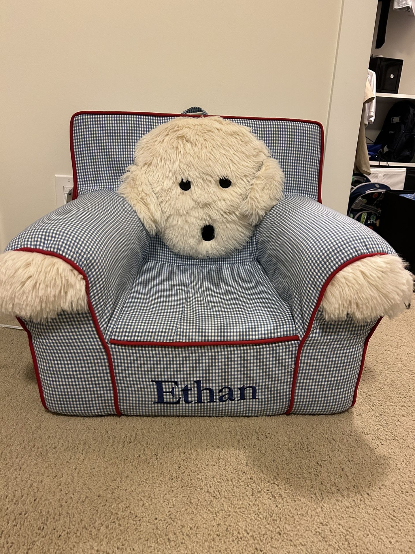 Pottery Barn Kids Anywhere Chair Slipcover Ethan Dog 