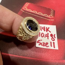14K Solid Gold Ring For Wedding 10.4Gr Size 11