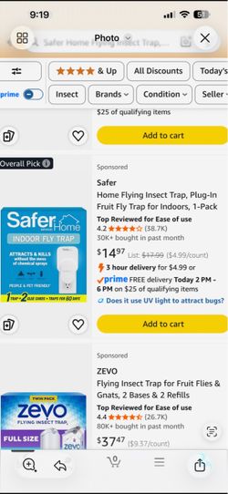 Safer Home Indoor Fly Trap Plug-In