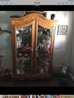 Oak Curio Cabinet