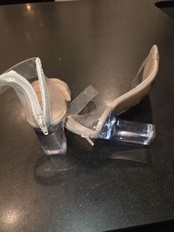 Beige & clear Sandals/Shoes