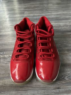 Red High Tops - Air Jordan 11 Retro "Win Like '96" (Gym Red).-used