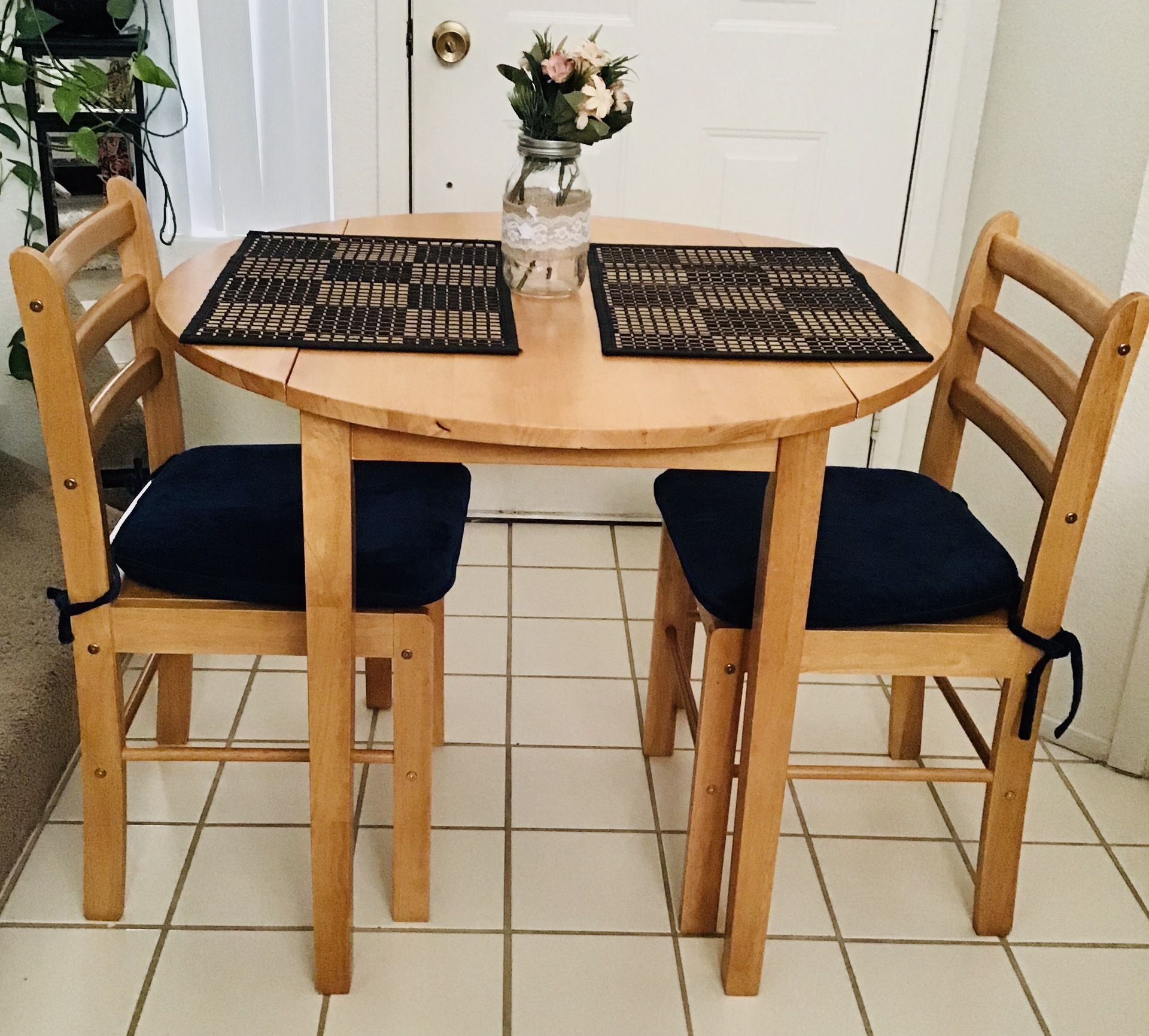 Small kitchen table and two chairs