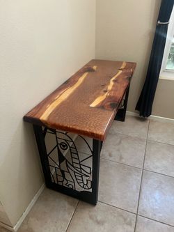 Cedar epoxy table