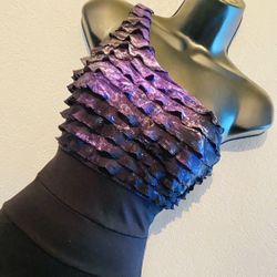 XXI, Purple & Black One Shoulder Dress, Size S/P