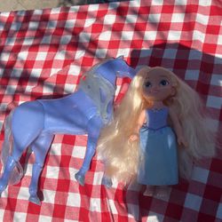 Elsa Doll And Her Horse 