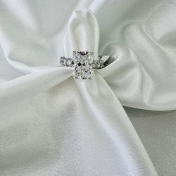 14k Radiant LAB Diamond  Engagement Ring 