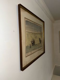 Signed Ludwig Schwerin Artist Proof Lithograph 3/10 – Vintage MCM Framed Art