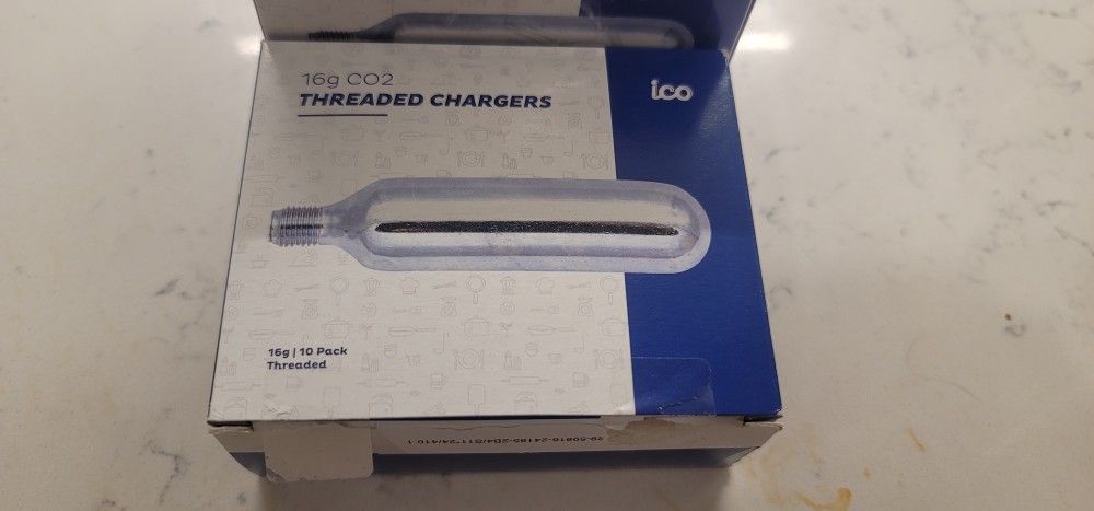ICO 16g Food Grade Co2 Cartridges (10 pack), Threaded