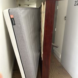 FREE Mattress + Wooden Bed Frame (Pickup in Marina del Rey)