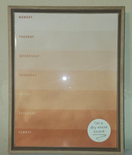 Aesthetic Weekly Dry Erase Board 🧡 | Gradient Planner for Wall | Office & Home Vibes