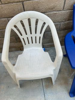 Chair, table.  , etc
