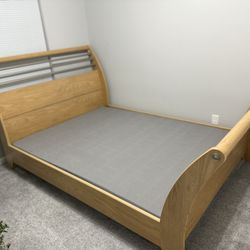 Queen Wooden Bed Frame for sale with Foundation