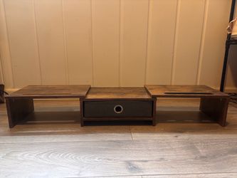 Dual Monitor Stand Riser with Drawer